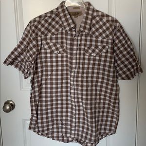 BKE short sleeve plaid button down shirt